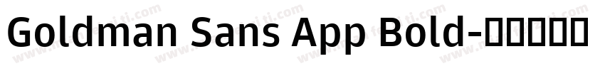 Goldman Sans App Bold字体转换
